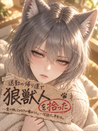 退勤の帰り道で狼獣人を拾った